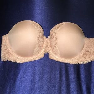 34B nude strapless push up victorias secret bra